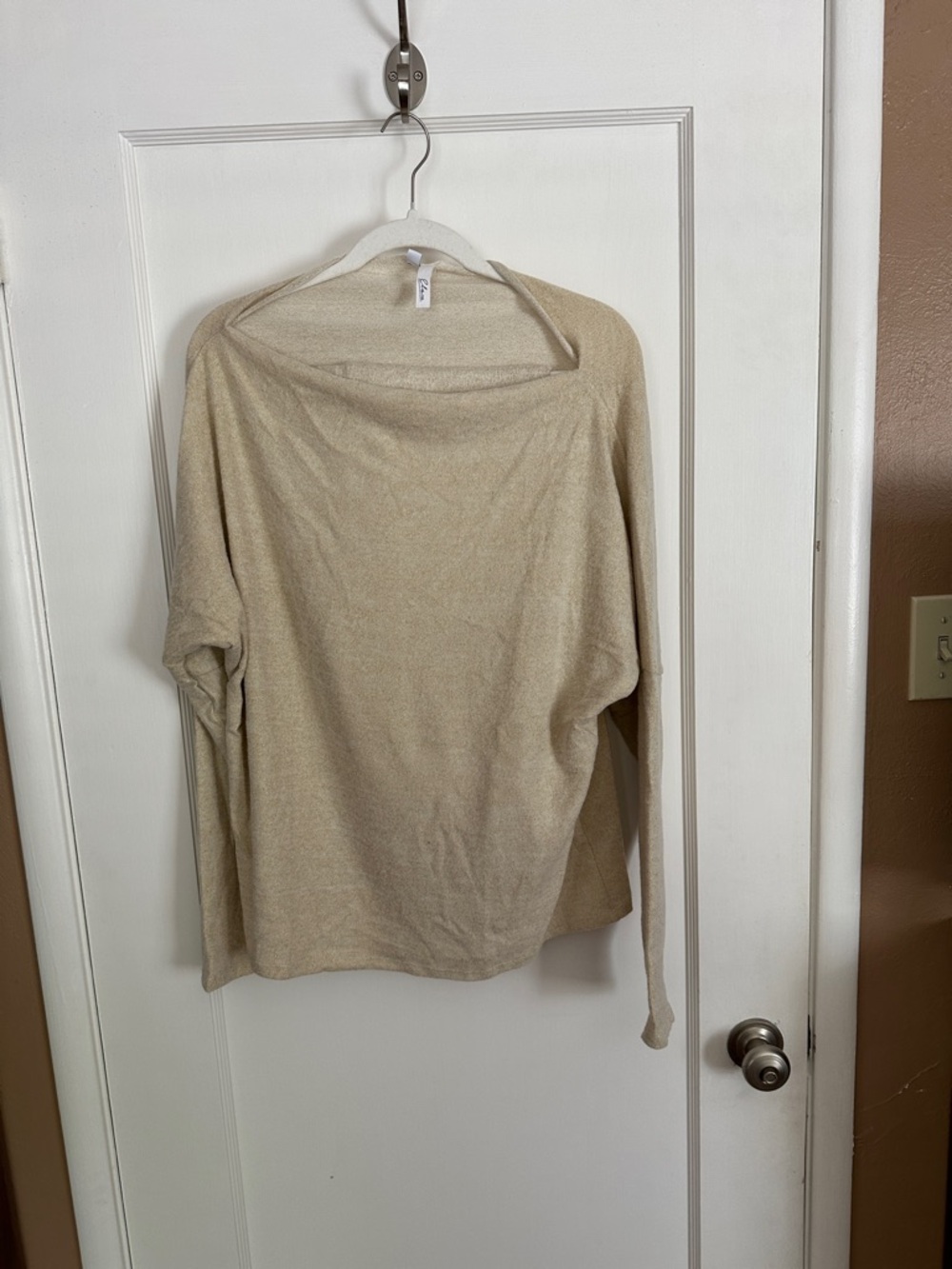 Elan Off-the-Shoulder Lightweight Knit Sweater and pants